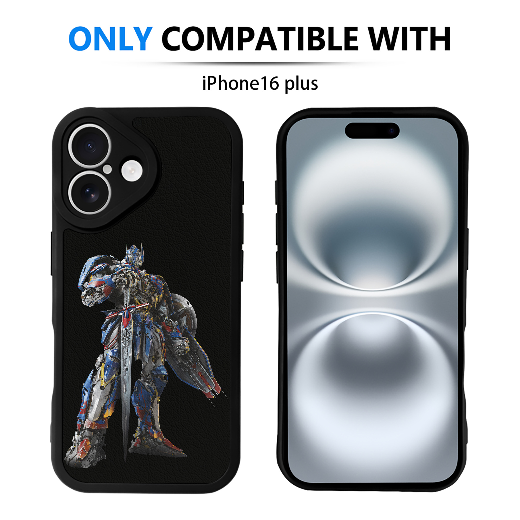 （画像用） Transformers トランスフォーマー 【iPhone 16シリーズ対応】シリコンスマホケース（レザー調） 材質：シリコン
